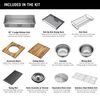 45&rdquo; Workstation Undermount Single Bowl 16 Gauge Stainless Steel Kitchen Sink with 2-Tier&nbsp;WorkFlow&trade; Ledge and Accessories